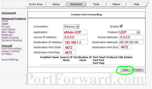 aztech305eu dsl600eu4 emule udp