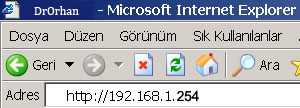 speedstream6520 192 168 1 254