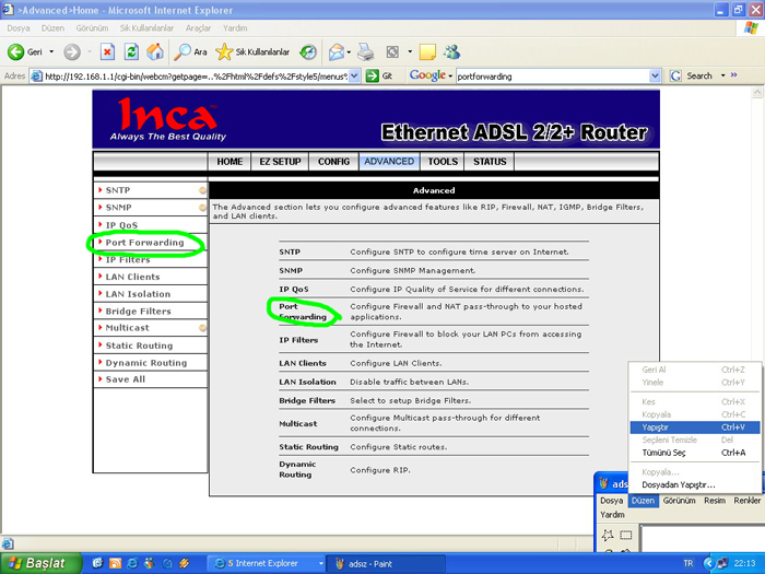 incaim104 inca portforwarding