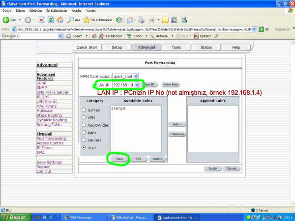 lp al201pw portforwarding 1
