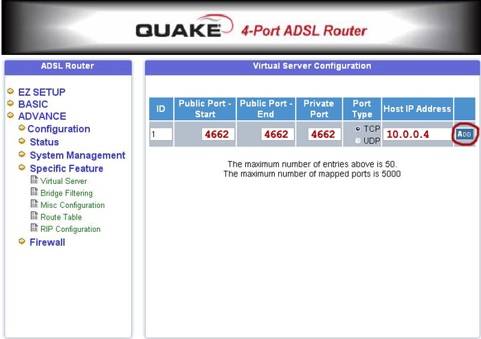 quakeadsl tcp