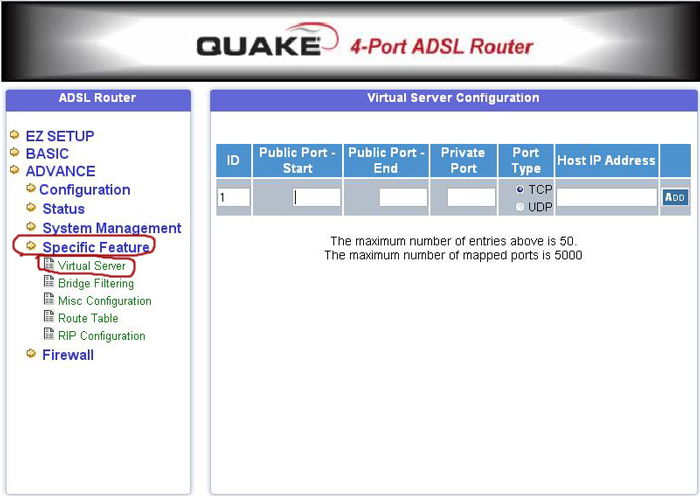 quakeadsl virtual