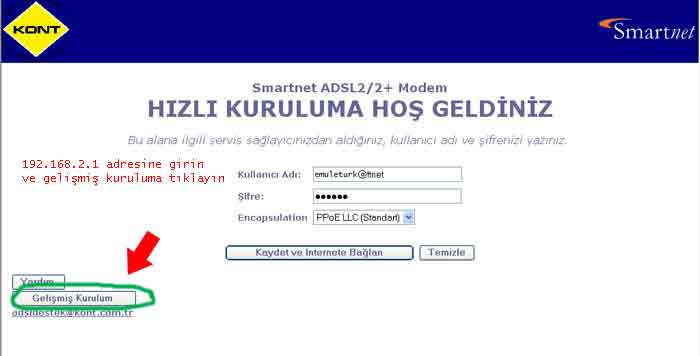 speedstream4200 giris