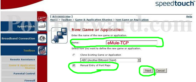 510v42 speedtouch emule tcp