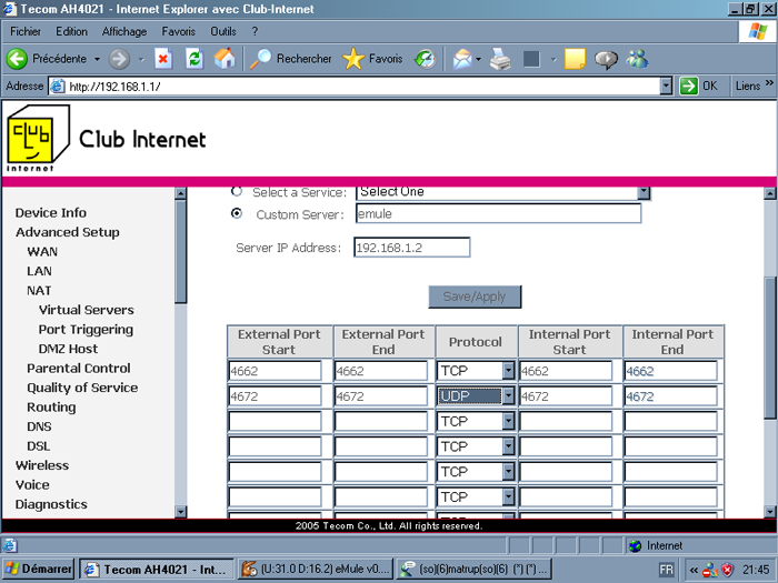 ep 9610sx g tcp+udp