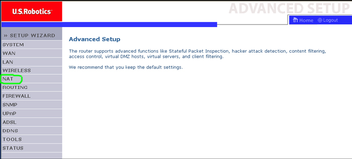usr9107 9108 advanced setup